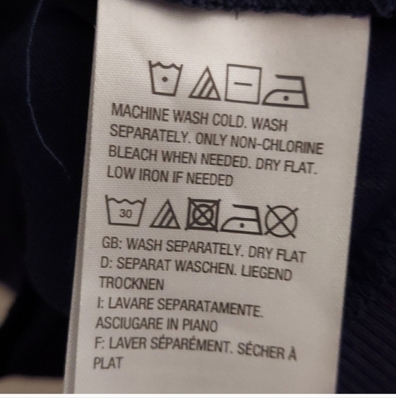 LOGO BY LORI GOLDSTEIN Navy Blue Pullover Short Sleeve Split Back Tunic - Picture 12 of 13